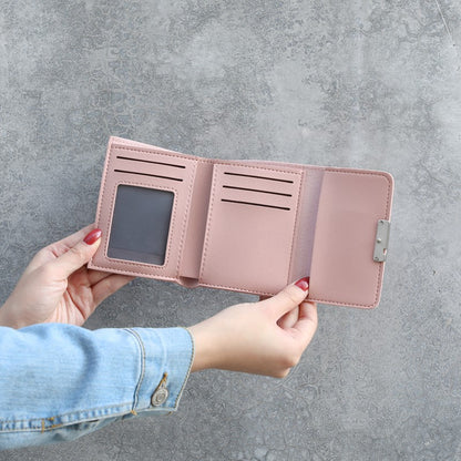 IELGY Wallet women's short buckle fashion Mini zero wallet