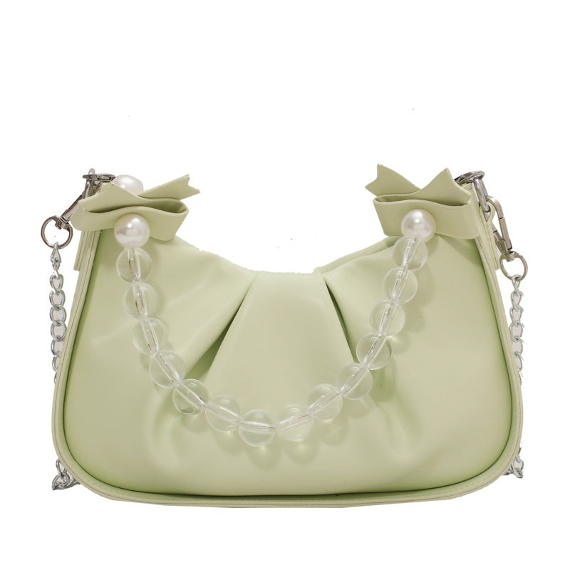 IELGY female bag crystal beads portable Korean style simple one-shoulder messenger bag