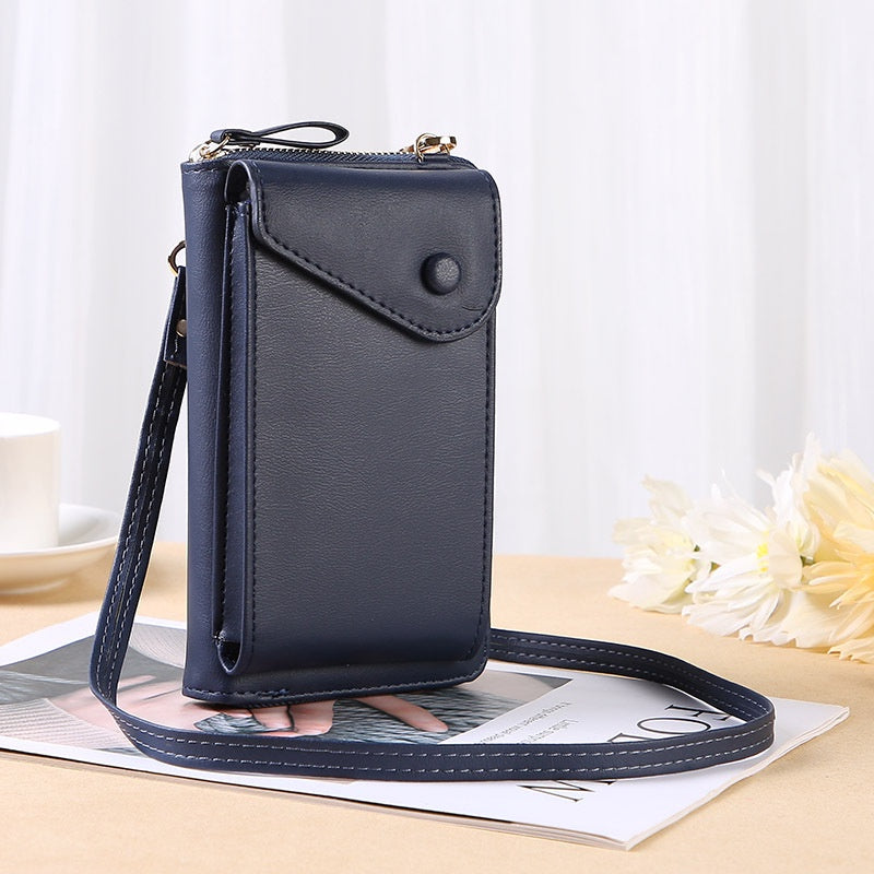 IELGY ladies simple solid color small diagonal bag multi-function mobile phone summer all-match