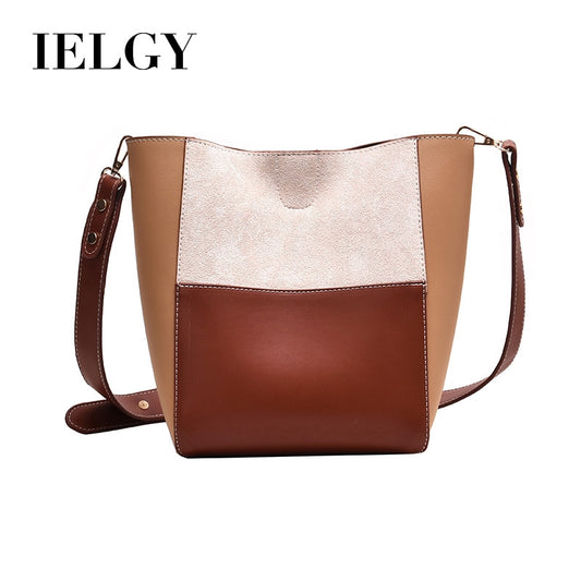 IELGY ins recommended colorblock bucket bag