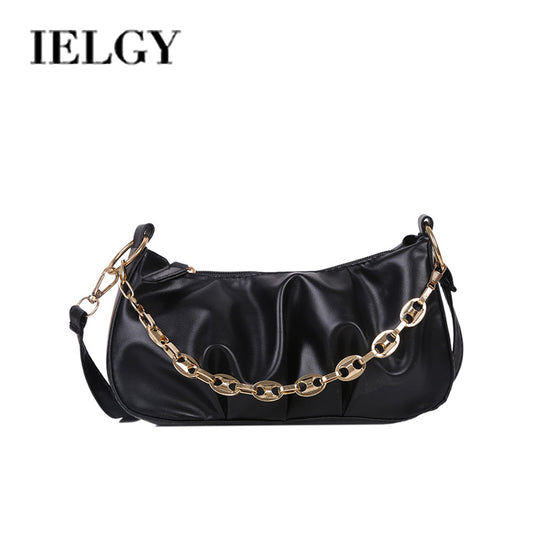 IELGY small bag fashion female bag simple one shoulder armpit bag summer wild ins messenger bag