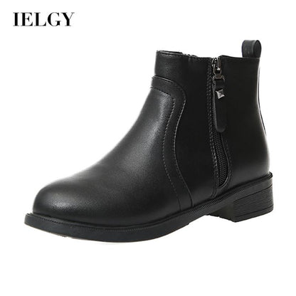 IELGY Fashion Women'sWomen's Black Martin Ankle Boots with Comfortable Platform