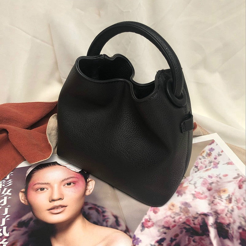 IELGY One-shoulder handbags fashion tide wild texture portable Messenger bucket bucket