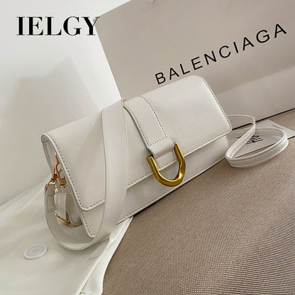 IELGY Ladies summer western style  One Shoulder Underarm Bag Solid Color Snap Button Square Bag for Women's Street Fashion