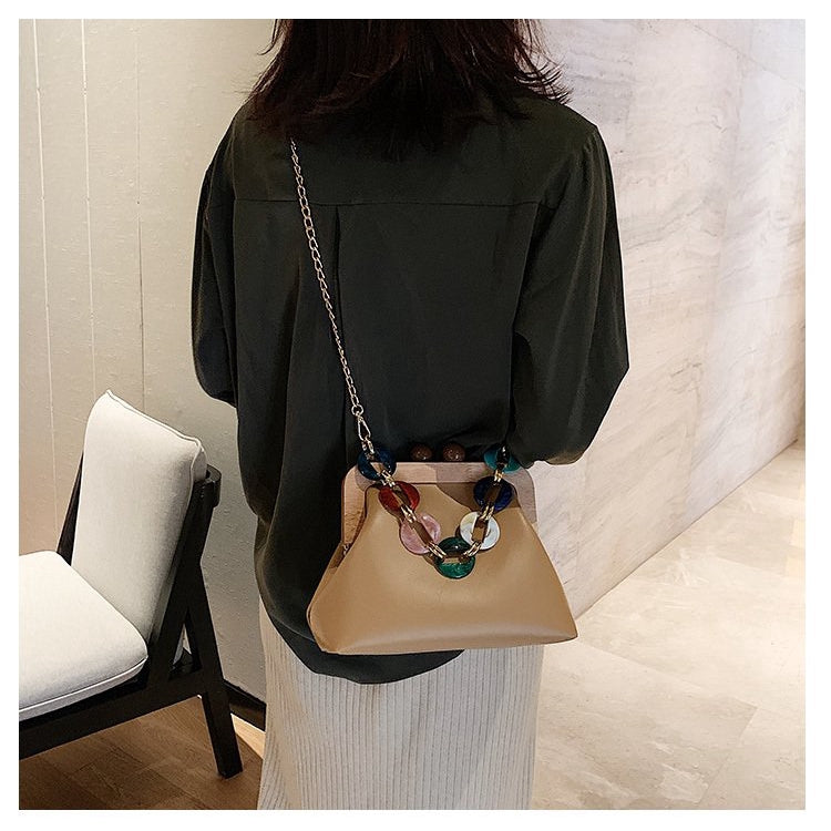 IELGY High-end casual bag Korean fashion simple retro wild one-shoulder messenger small square bag