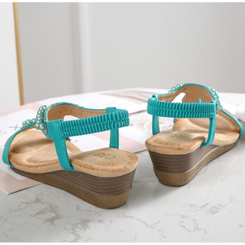 IELGY [Size36-42] sandals diamond simple casual large size women's shoes  Multiple colors available