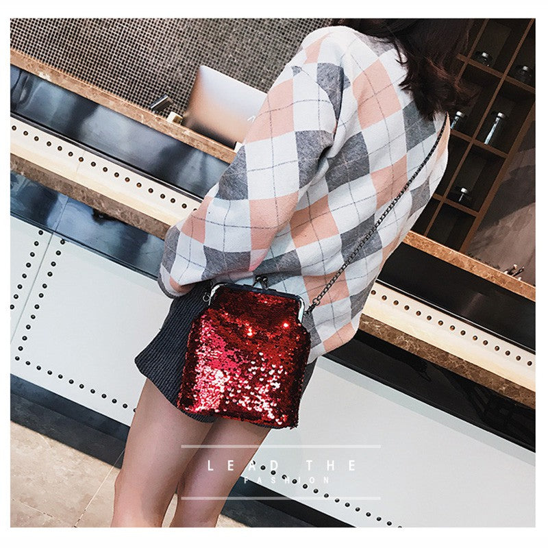 Sequin Shoulder Bag Fashion Shell Bag