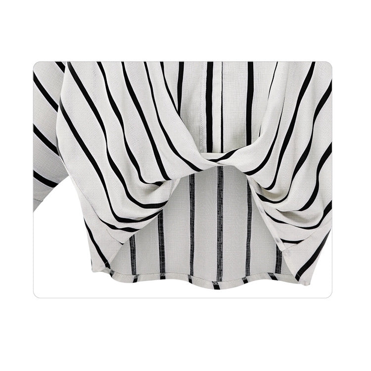 IELGY Plus Size Loose Striped Shirt Top