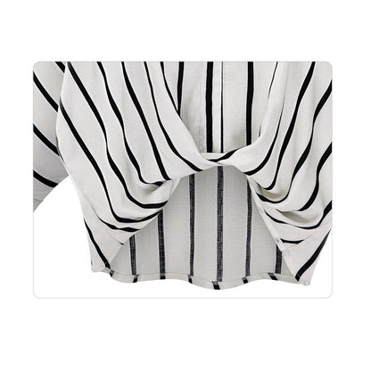 IELGY Plus Size Loose Striped Shirt Top