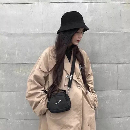 IELGY Diagonal canvas bag fashion messenger bag
