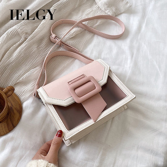 IELGY  Women's bag macaron transparent fruit bag one shoulder slung handbag