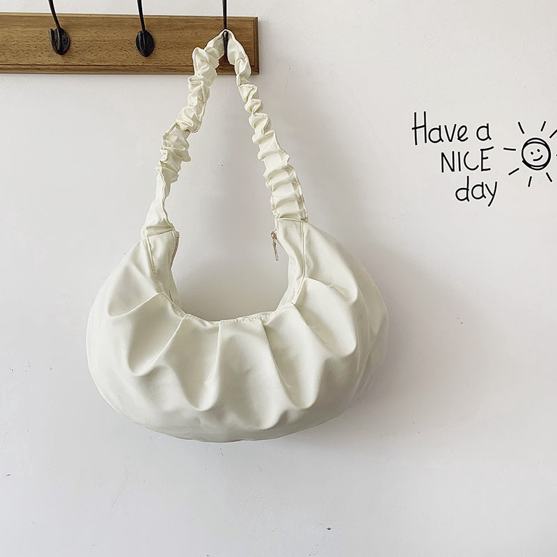 IELGY Cloud bag female fold bag OL commuter wild armpit bag soft face shoulder bag handbag