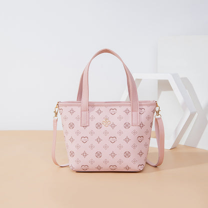 IELGY handbags bucket bags flowers diagonal bags simple and classic shoulder bags soft leather ladies mobile phone bags printed Retro