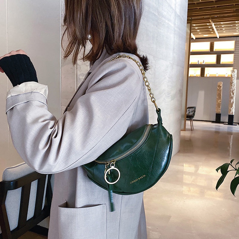 IELGY niche fashion bag chest bag all-match single shoulder messenger bag