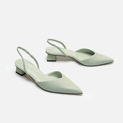 IELGY Simple pointed toe square heel sandals women