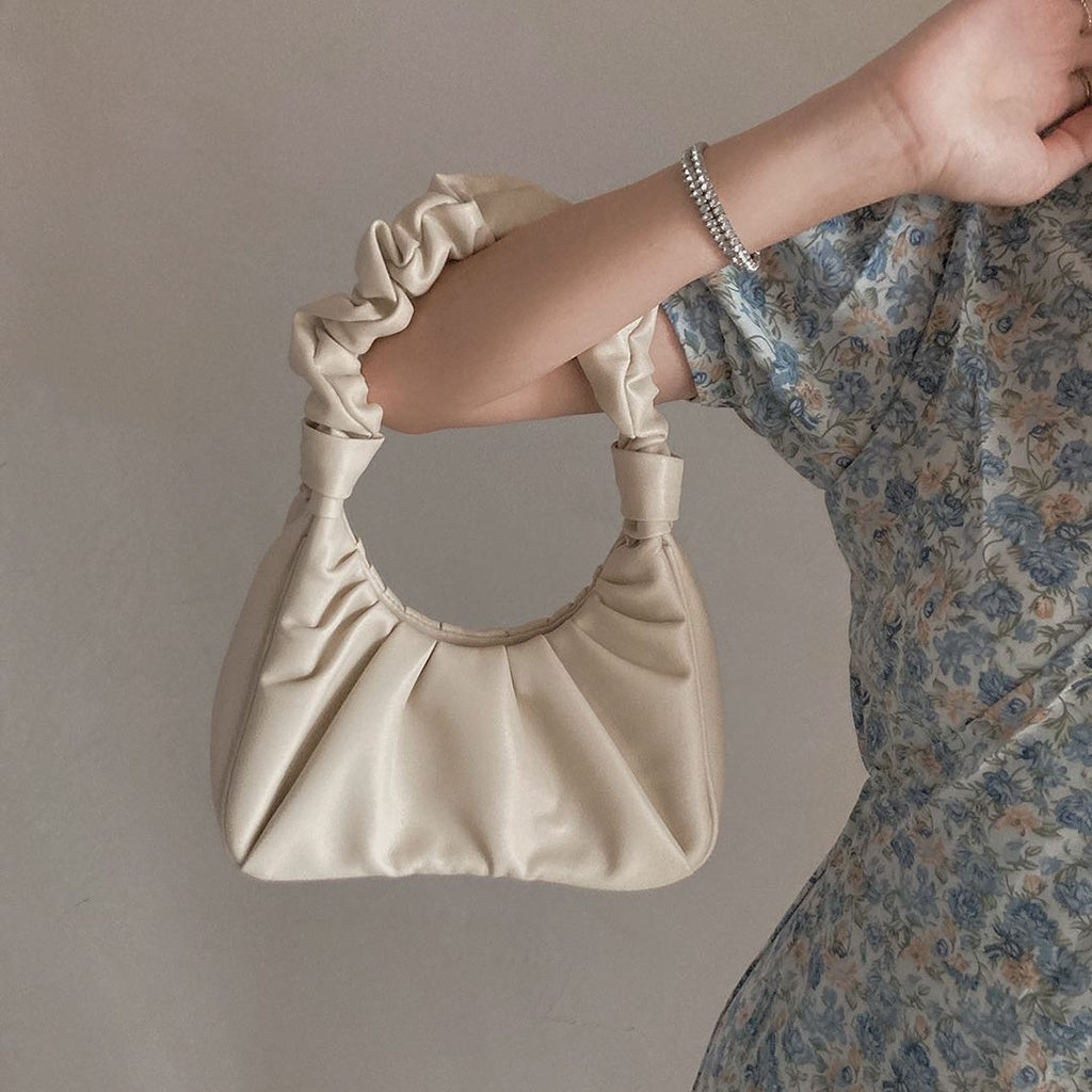 IELGY Ladies armpit bag fold cloud bag shoulder messenger bag niche texture handbag