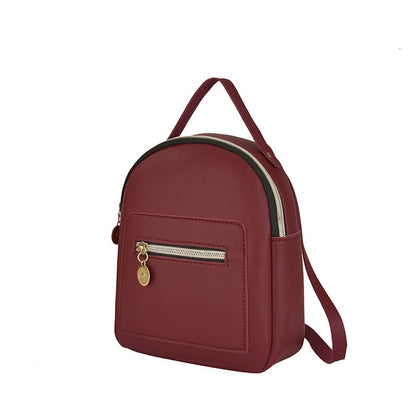 IELGY Korean style ladies small backpack multi-pocket black one-shoulder mobile phone bag