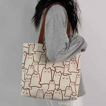 IELGY Japanese Korean style large-capacity simple portable canvas bag