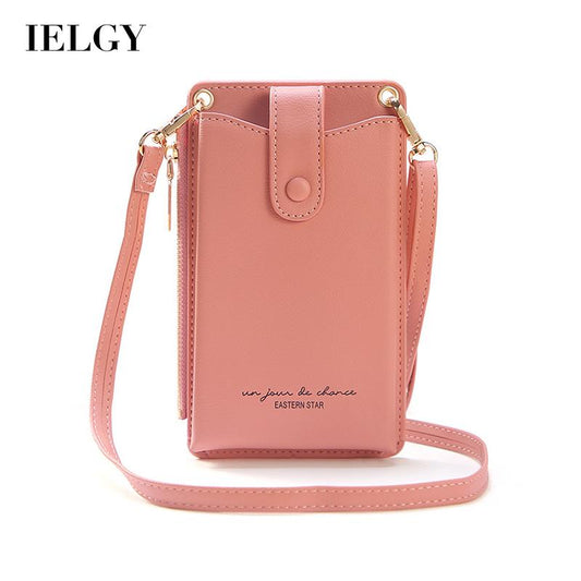 IELGY ladies mobile phone bag Korean style lychee zipper small coin purse