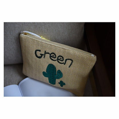 Straw bag cactus envelope bag