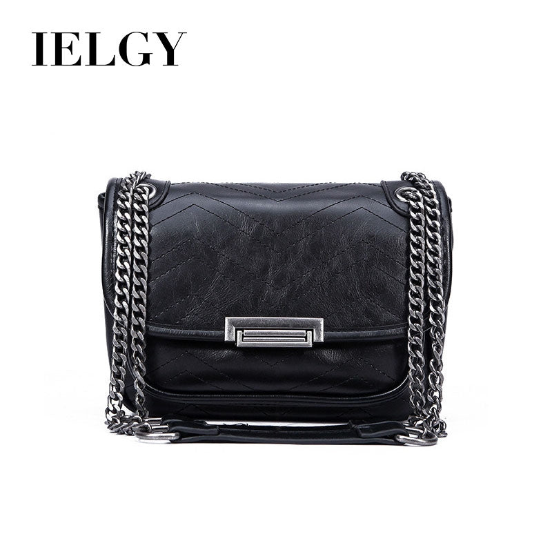 IELGY Fashion retro women's bag diamond chain bag shoulder Messenger bag