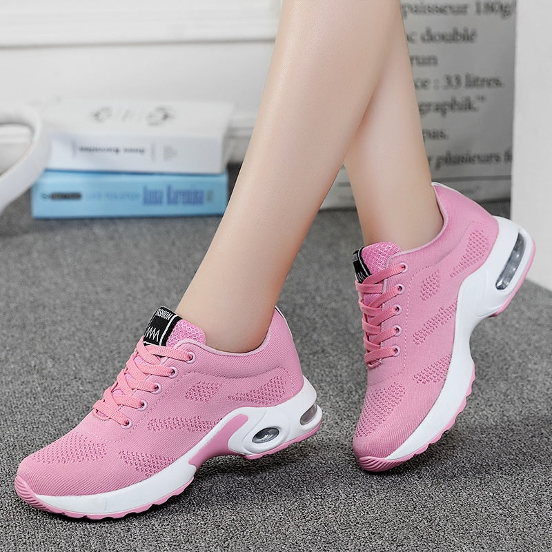 IELGY fashion flying knit women's shoes Korean style versatile and comfortable leisure sports