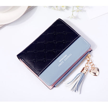 IELGY ladies coin purse contrast color wallet zipper button bag