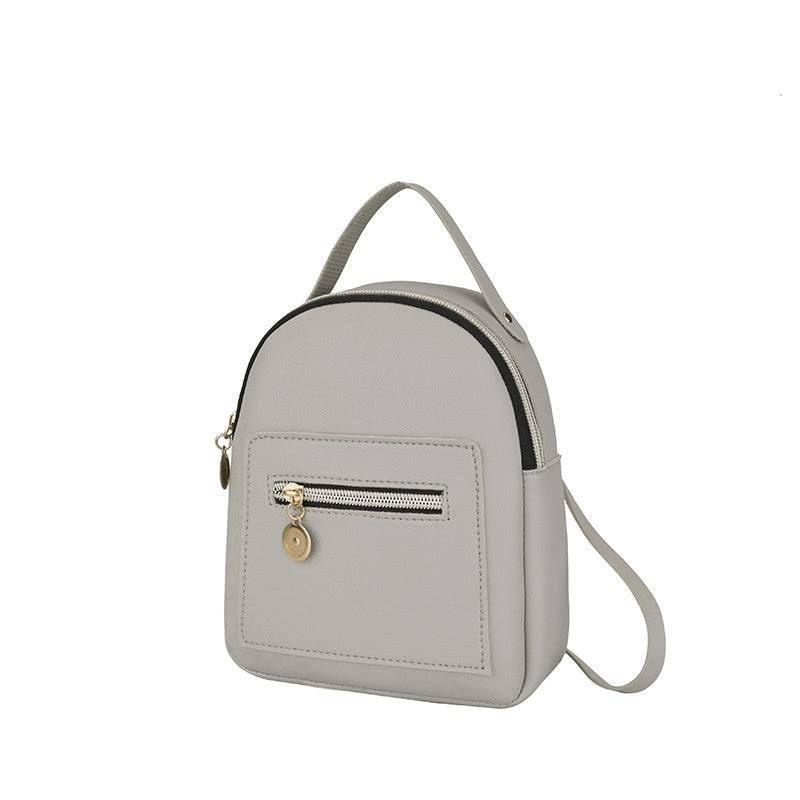 IELGY Korean style ladies small backpack multi-pocket black one-shoulder mobile phone bag