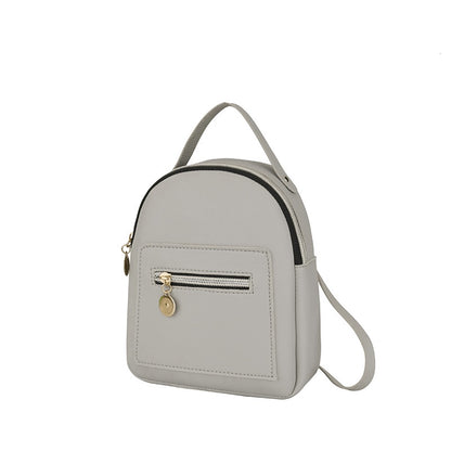 IELGY Korean style ladies small backpack multi-pocket black one-shoulder mobile phone bag