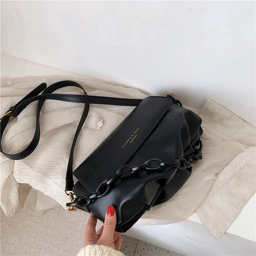IELGY new tide korean version 100 lap oblique satchel yangqi fashion cloud bag