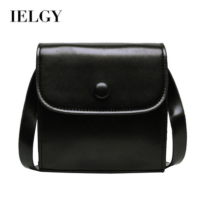 IELGY Retro messenger bag Hong Kong style all-match square bag Korean version of simple solid color large capacity single shoulder
