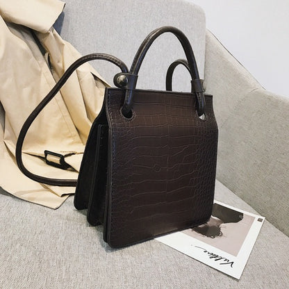 IELGY Vintage Crocodile Multi-Shoulder Shoulder Crossbody Bag