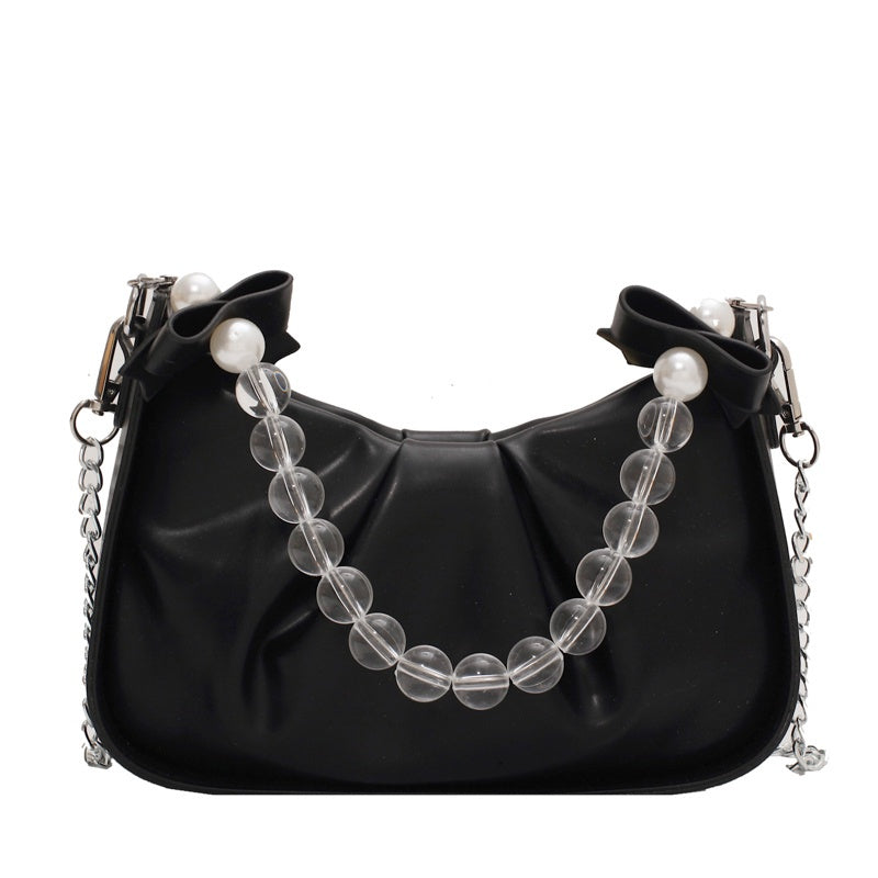 IELGY female bag crystal beads portable Korean style simple one-shoulder messenger bag