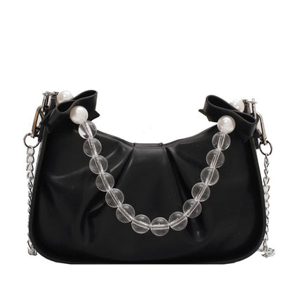IELGY female bag crystal beads portable Korean style simple one-shoulder messenger bag