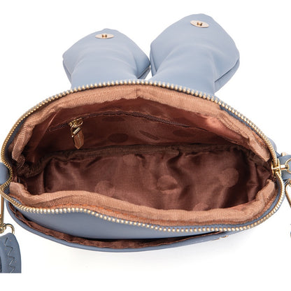 IELGY women's mini bucket rabbit ear messenger bag