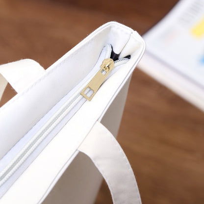 Solid color canvas bag art female shoulder canvas bag