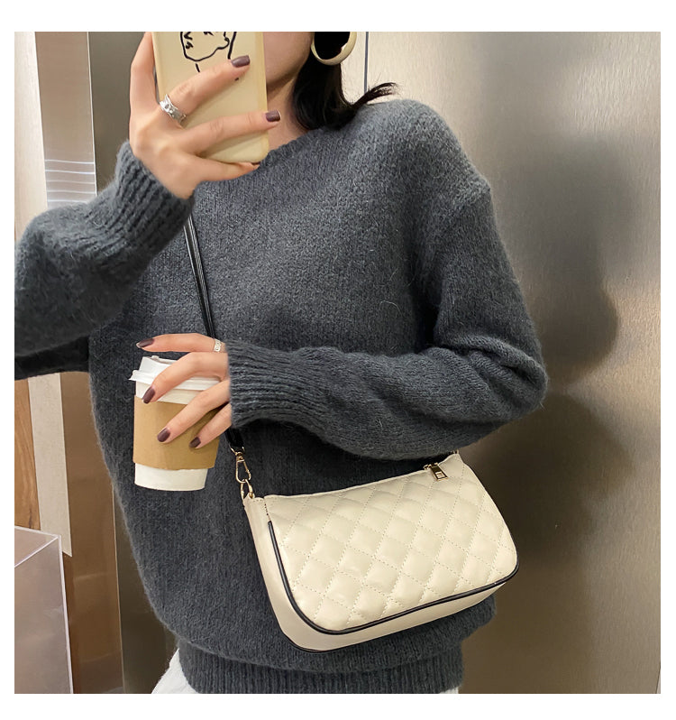 IELGY Women's bag fashion Simple underarm bag square bag casual solid color all-matchin one shoulder crossbody