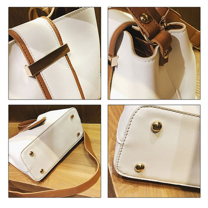 IELGY New portable bucket bag handbag shoulder bag Messenger bag