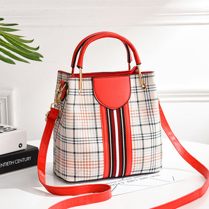 IELGY Women's bag all-matching simple Korean style bucket bag portable one shoulder casual trendy Crossbody