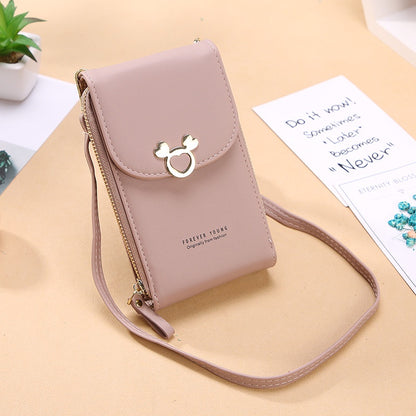 IELGY Korean mobile phone bag ladies messenger bag PU fashion multi-purpose coin purse