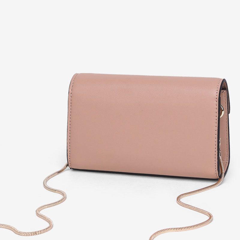 IELGY Women's bag crossbody casual black Korean version, fashion chain one shoulder versatile PU