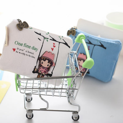 IELGY New canvas cartoon coin purse