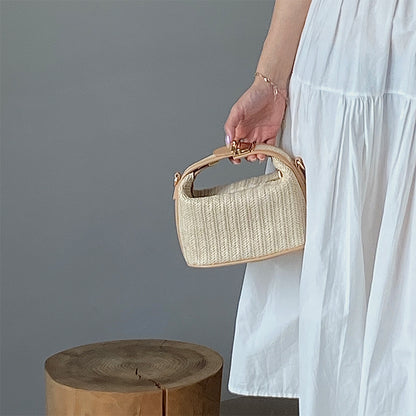 IELGY Straw handbag fashion hand bag female bag tide all-match one-shoulder diagonal bag