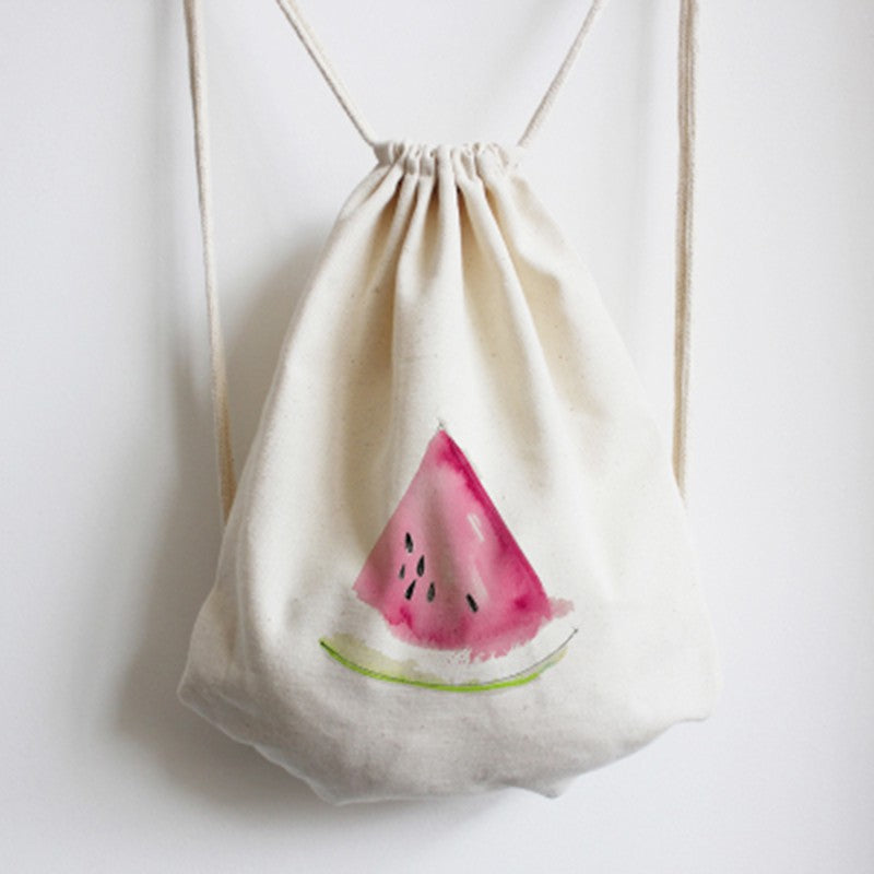 Canvas Drawstring Backpack