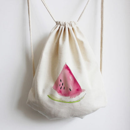 Canvas Drawstring Backpack