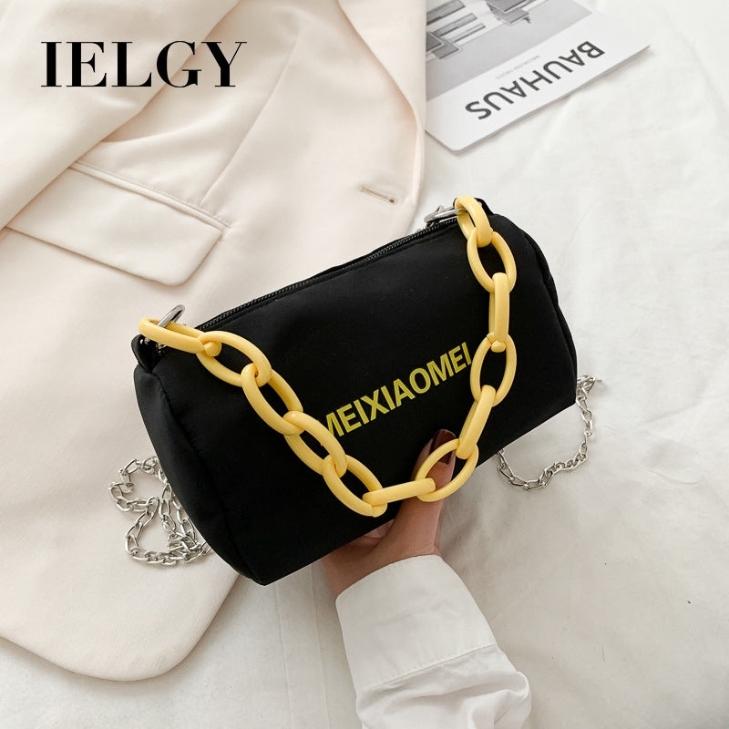 IELGY High sense of Internet celebrity summer casual letter street shooting bag tide wild one-shoulder messenger bag