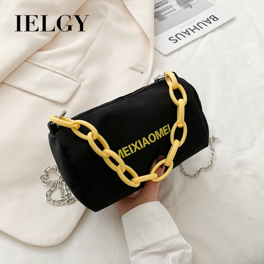 IELGY High sense of Internet celebrity summer casual letter street shooting bag tide wild one-shoulder messenger bag