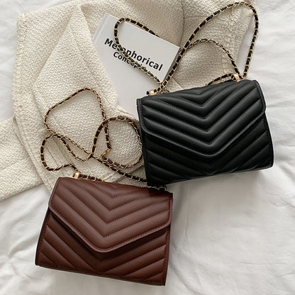 IELGY Fashion Solid Color Texture Comfortable Shoulder Strap Square Crossbody Bag