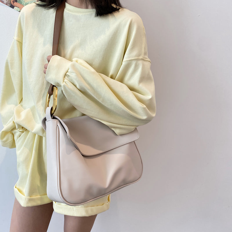 IELGY fashion women's bag super soft big bag simple shoulder bag