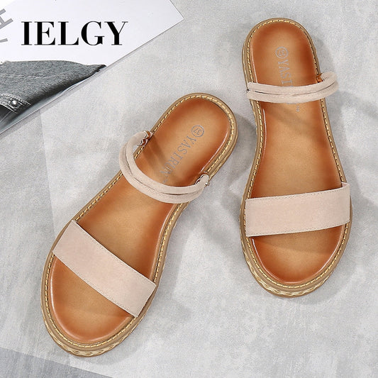IELGY large size wild sandals comfortable fashion round head casual shoes